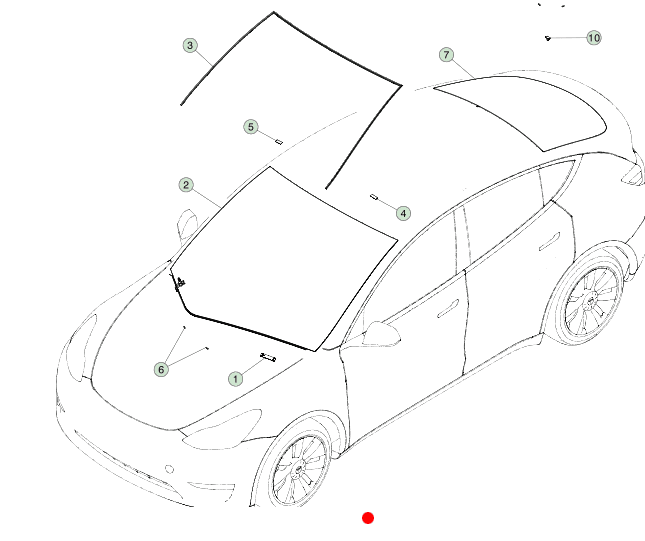 Model Y Vooruit edge seal