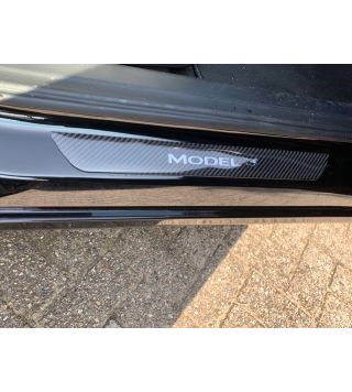 Model 3 - Door sill stickers (carbon look)