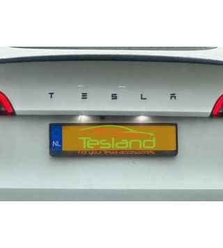 "TESLA" Tekst logo (mat zwart)