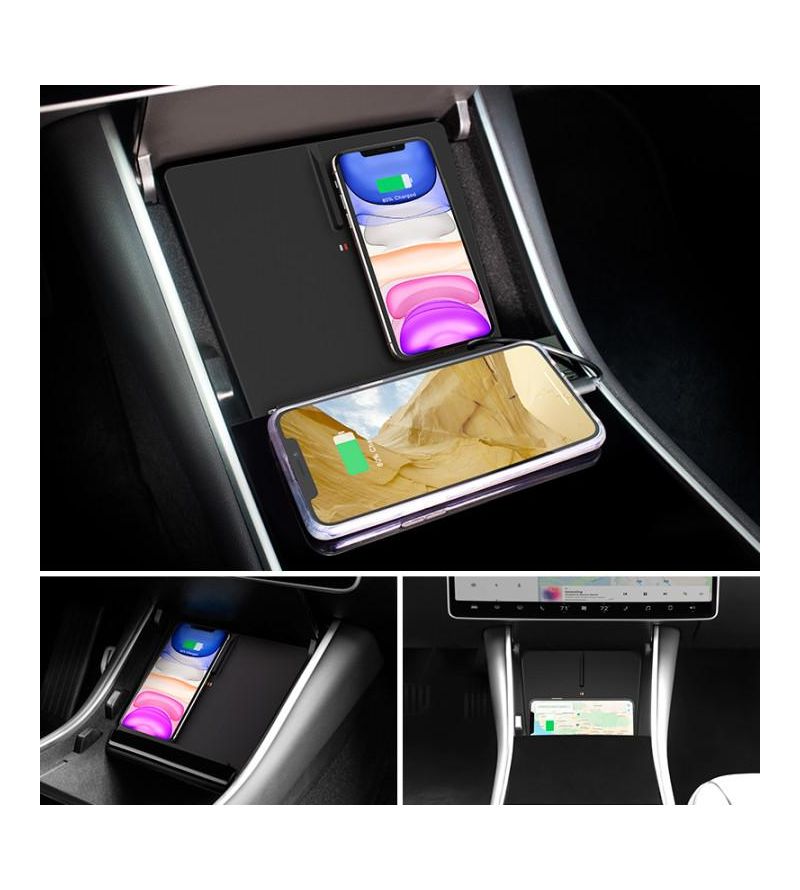 Wireless charging tesla model 3 top