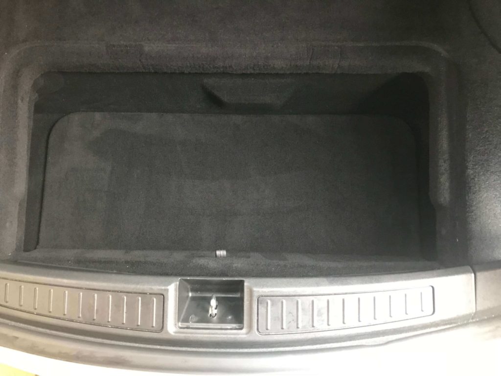 trunk organizer storage compartment empty Tesla Model S - tesland.com